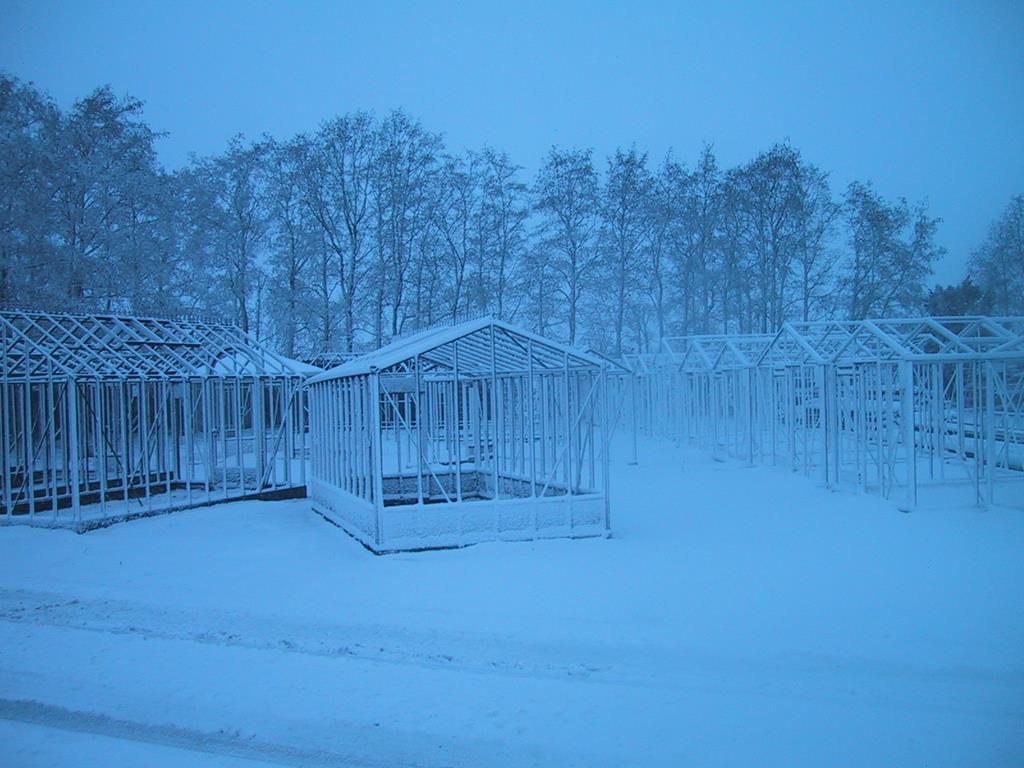 Toonpark diverse serres in sneeuw